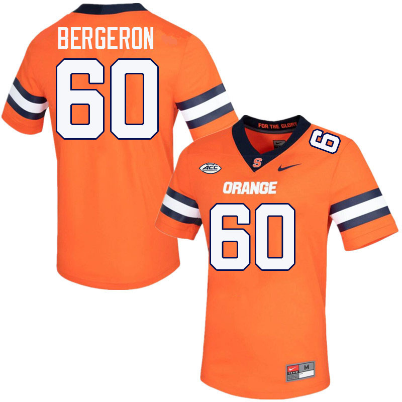 #60 Matthew Bergeron Syracuse Orange Jerseys,Syracuse University Football Uniforms,Apparels-Orange